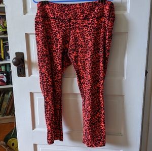 Neon leopard print Nike leggings